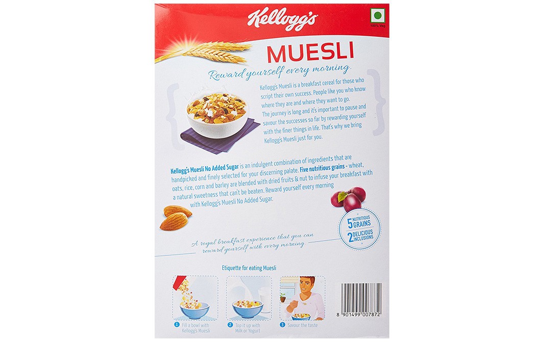 Kellogg's Muesli No Added Sugar    Box  500 grams